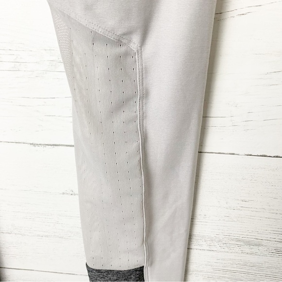 Lululemon 7/8 Leggings Grey Heathered Black High Rise Pockets Mesh - Picture 6 of 8
